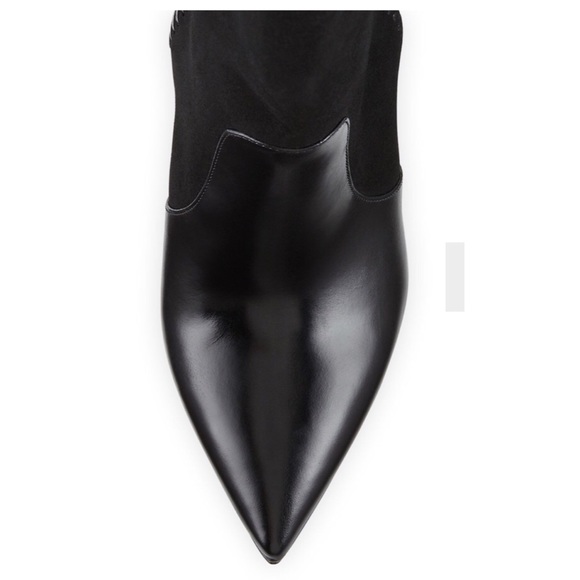 SOLD❌Saint Laurent Niki Mixed Leather Mid Calf Boots - Picture 3 of 8